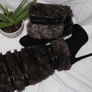 JustFab Faux Fur Boot size 9